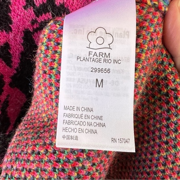 FARM RIO TROPICAL GARDEN COZY SOFT SWEATER DRESS COWL FUNNEL NECK SIZE MEDIUM - Picture 13 of 16